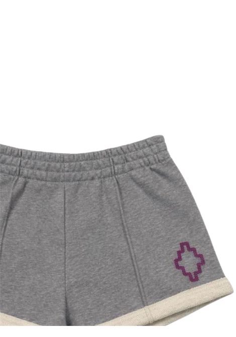 Shorts bambina grigio in cotone MARCELO BURLON | GSH115GRIGIO